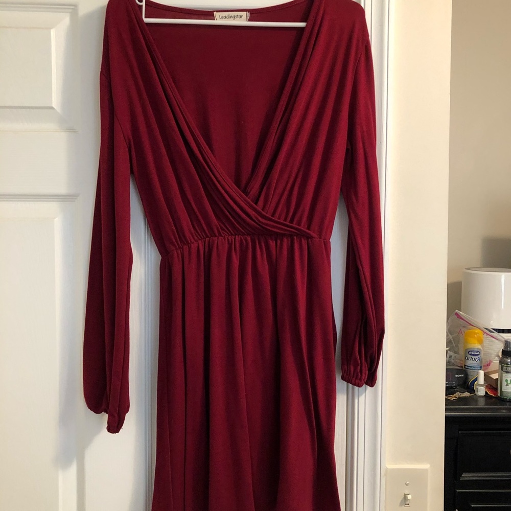Short red dress